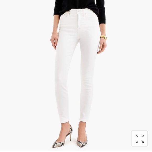 J. Crew Petite High Rise Toothpick Jeans White E2268 - Picture 3 of 9